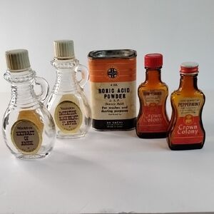 P-030 Vintage Watkins, Crown Colony and Dr. SACHS Decorative Bottle Trio